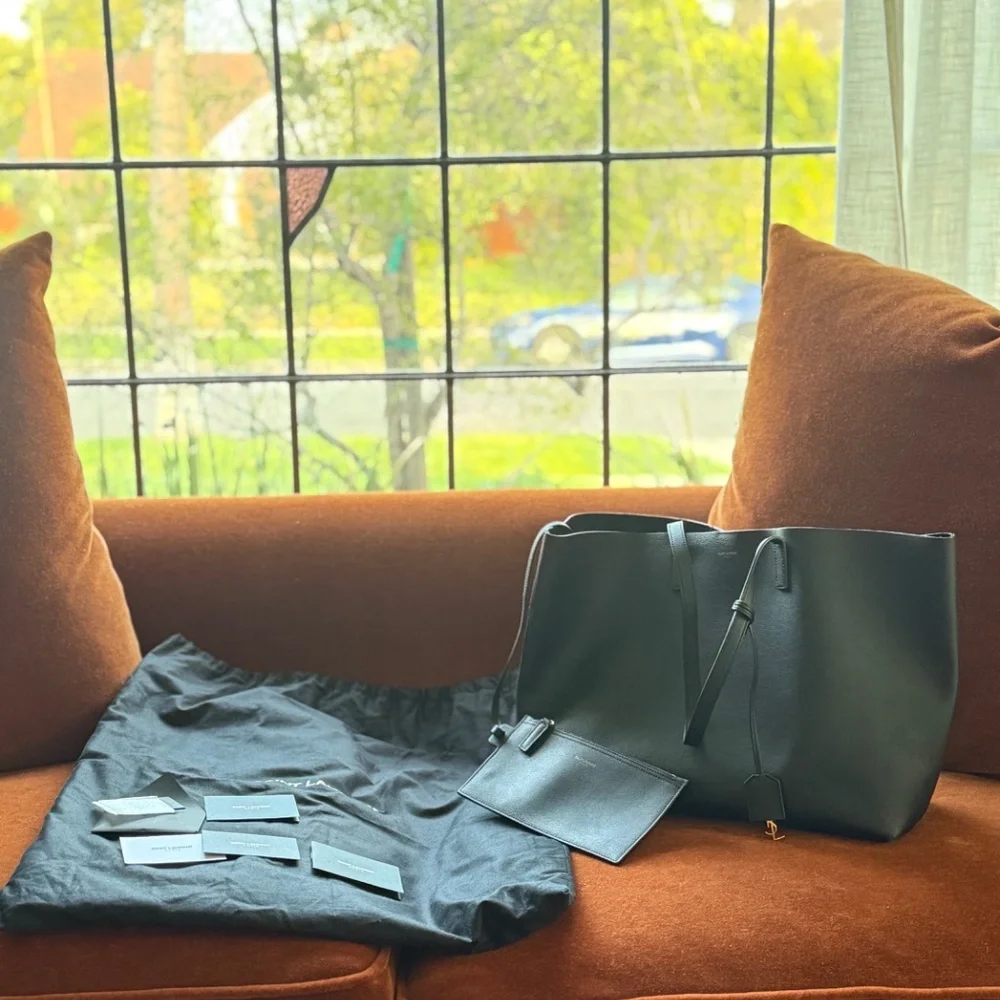 Saint Laurent Large Leather Tote - Picture 2 of 7